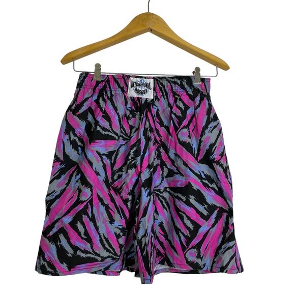 International Baggy Shorts Mens Size Large Pink Bodybuilding 90s 80s Beach Vtg - Picture 1 of 8